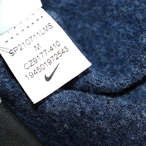 Nike Yoga - Women’s Brushed Fleece Long Sleeve Funnel Top in Blue, size Medium - Picture 3 of 9